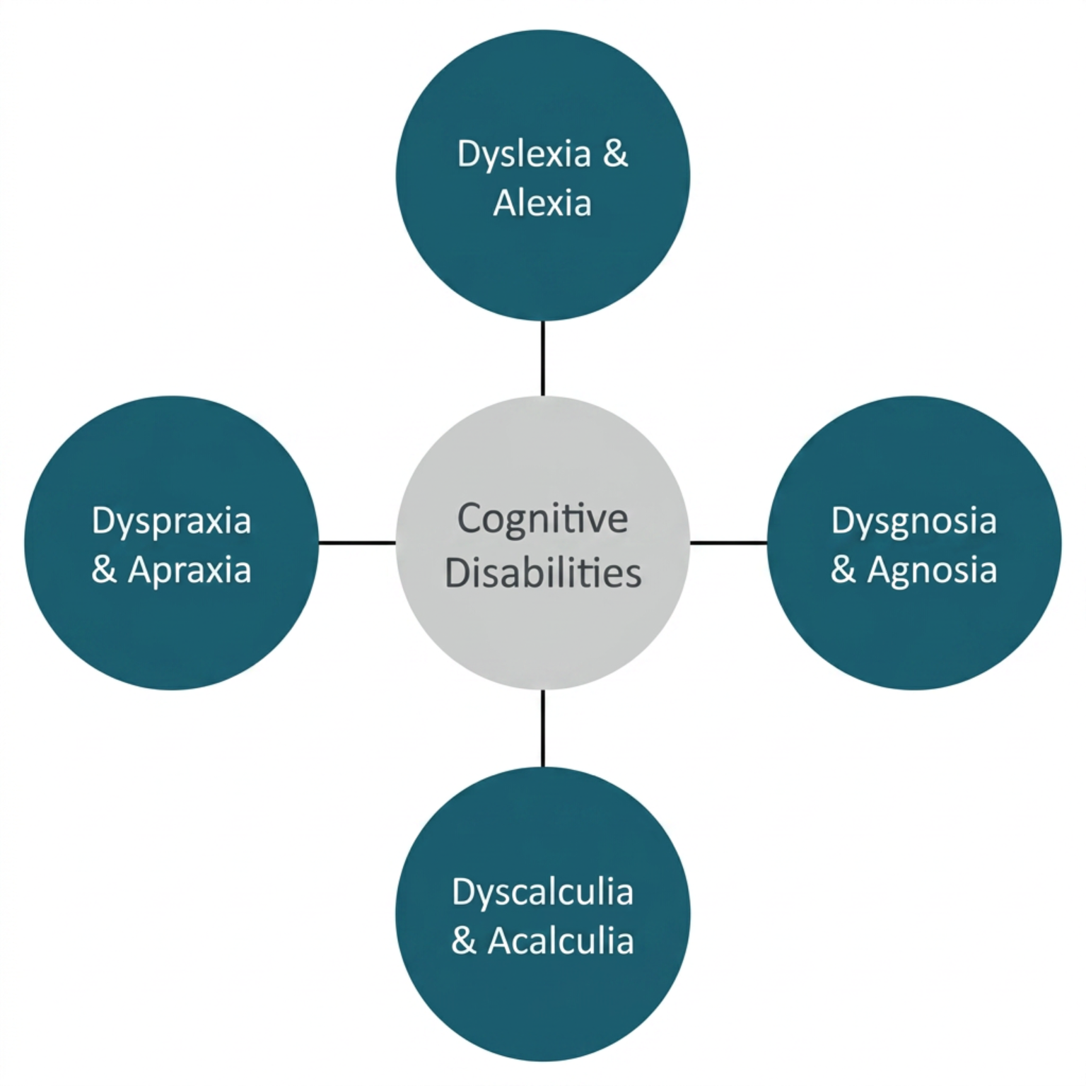 Four Subcategories of Cognitive Disabilities